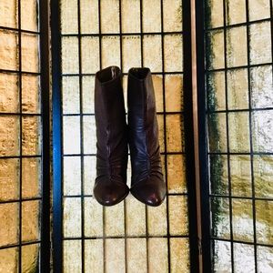 Gianni Bini Brown Leather Booties